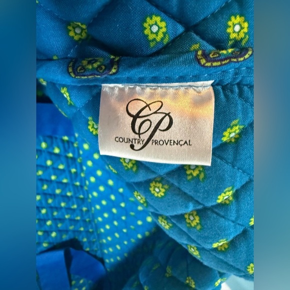 Garment Bag Blue Green Paisley Country French Provençal Quilted Hanging 26”X48” - Picture 8 of 14